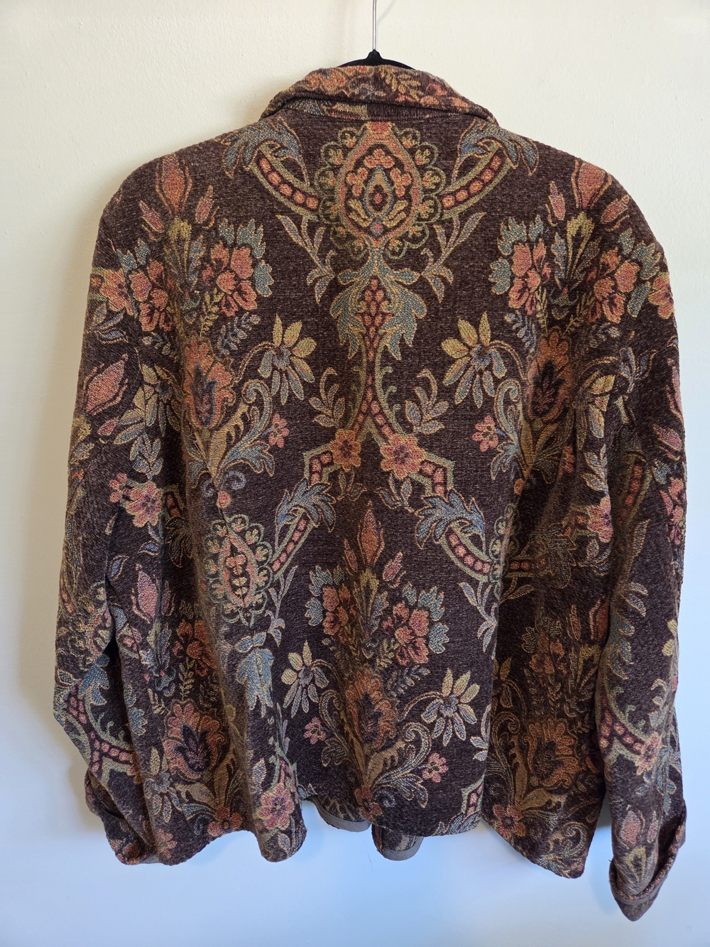 Flashback Women's Floral Tapestry Blazer - Multitone Brown Size Xl - Picture 7 of 14
